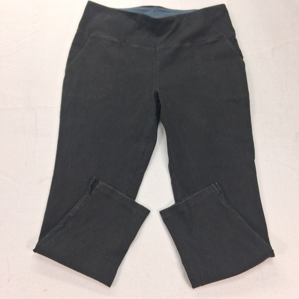 Women with Control Pants Womens 1X Pull On Black Tummy Control EUC